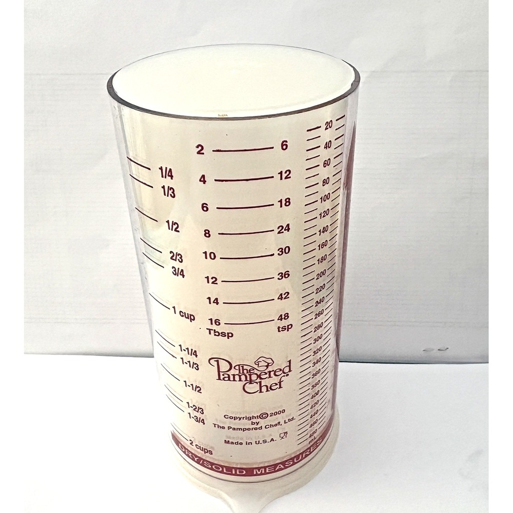 Pampered Chef measure all cup for liquid dry & solid ingredients #2225 New Vtg